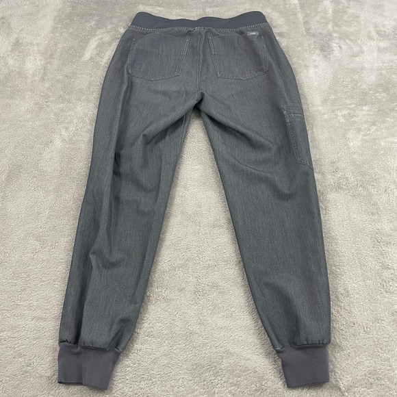 FIGS Zamora Jogger Scrub Pant Womens XS Gray Slim Fit Elastic Waist Pocket Nurse - Picture 2 of 15